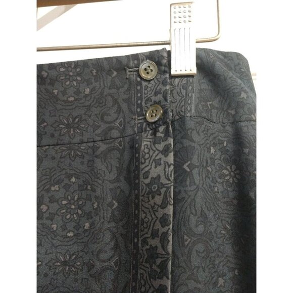 Liz Claiborne Black & Gray Floral Print Maxi Skirt Size 12 - Picture 4 of 9